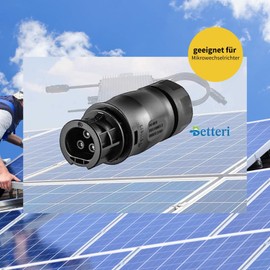 avoltik Betteri BC01 Socket IP67 3-Pin for Inverter I Female BC01 Socket for Lines with a Diameter of 10-14 mm I TÜV-Certified Plug for Inverter Balcony Power Station