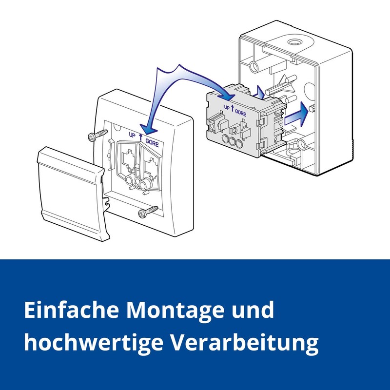 ALING-CONEL Surface-Mounted Series Switch with Glow Lamp (Rocker Switch) 10AX/250V~/IP
