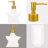 BUNCHBRAVO Starfish Soap Dispenser, 11oz Ceramic Lotion Pump Bottle, Nautical