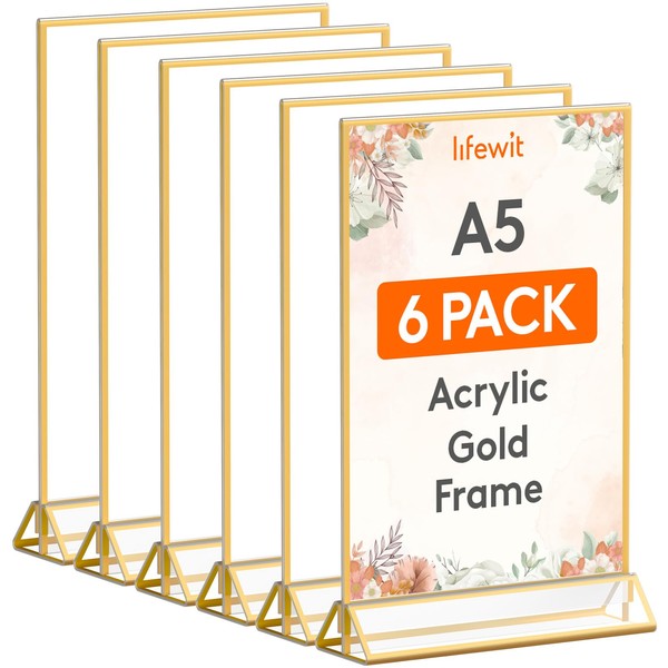 Lifewit Lifewit 6 Pack A5(14.8 x 21cm) Acrylic Sign Holder