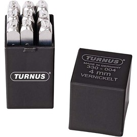 Turnus 330-005 Schlagzahlensatz Schrifthöhe vernickelt 9-teilig, 5mm, 1 Stück