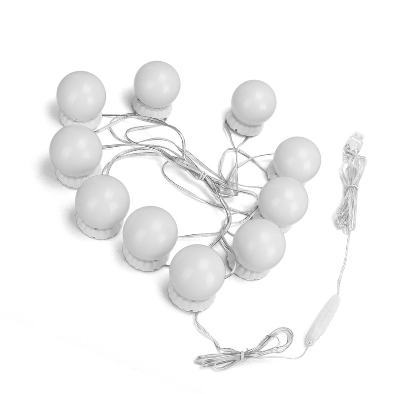 LED Makeup Mirror Lights Retractable Mirror Lamp with Dimmable Light