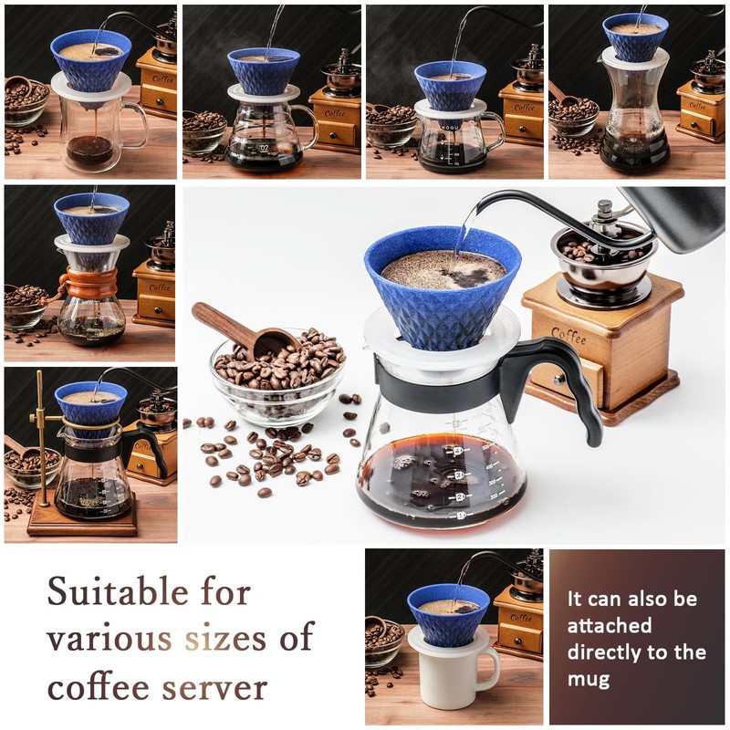 Ceramic Reusable Coffee Filter Pour Over Dripper Paperless Sustinable ekubo