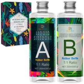 DecorRom Silicone Mold Making Kit - Liquid Translucent Silicone Rubber For Sili