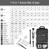 4G-kitty 115 in 1 Precision Screwdriver Set, Magnetic Mini Repair