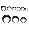 Longbeauty 18Pcs Acrylic Septum Pincher Tapers C Shape Buffalo Ear