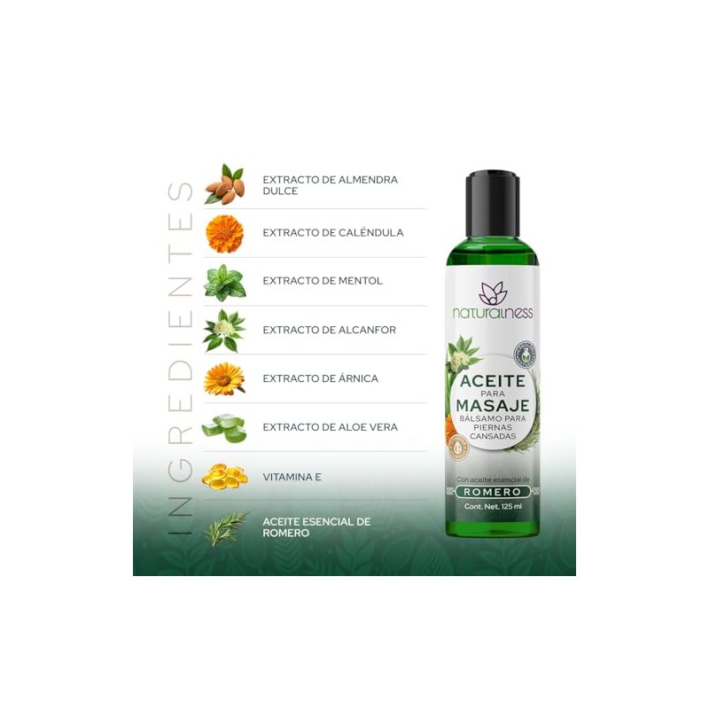 Naturalness Bálsamo Corporal para Masaje Terapéutico Piernas Cansadas 125 ml