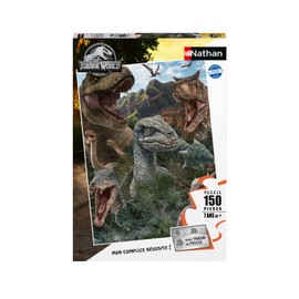 Nathan - Children's jigsaw puzzle - 150 pieces - Dinosaurs from Jurassic World - Girls or boys from 7 years old puzzle - Thick and durable cardboard - Dinosaurs - 86157