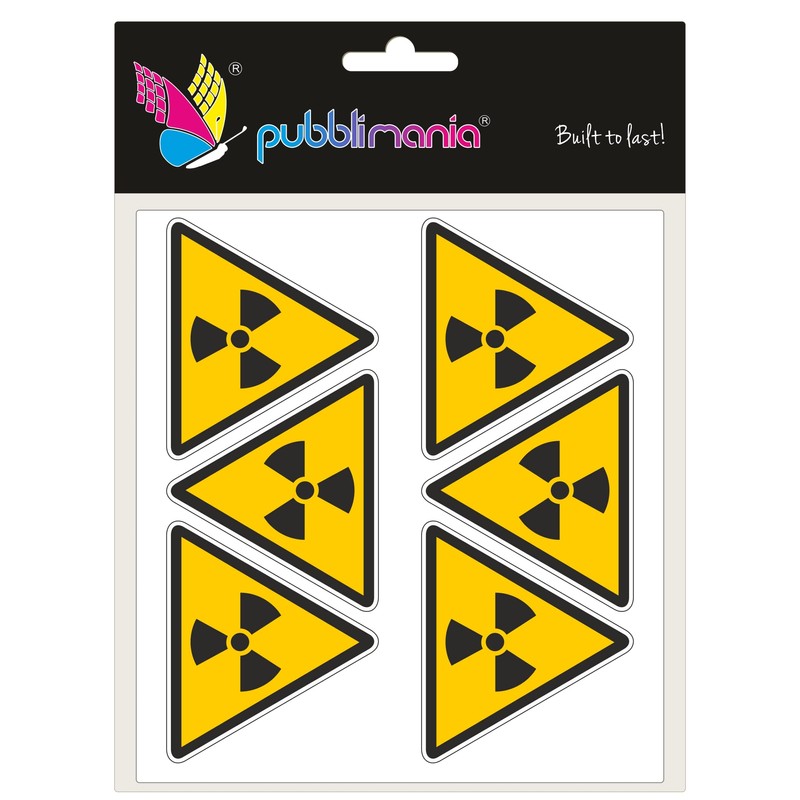 Pubblimania Risk Radioactive Substances – 6 Hazard Stickers 10 x