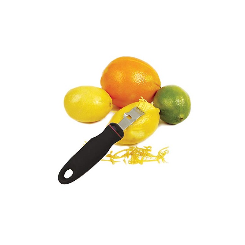 Norpro Grip-Ez Zester/Stripper Stainless Steel, One Size, Black