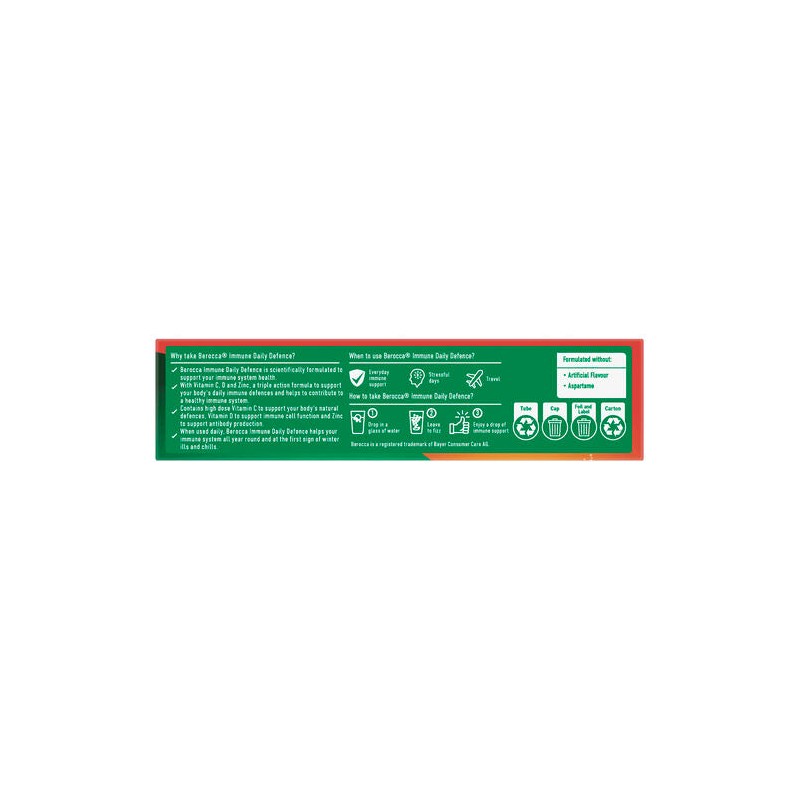 Berocca Immune Daily Defence Vitamin C, D and Zinc, Orange