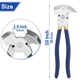 10 Inch Fence Pliers, Multi Fencing Pliers Tool,Wire Cutting Pliers, Hammer Head Pliers ，Nail Puller for Installation and Removal of Wire Fence