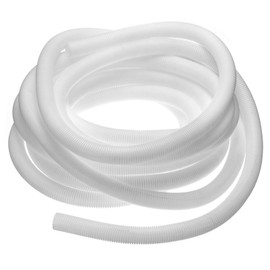 uxcell 7/8 Inch x 33 Ft Split Wire Loom Tubing, Guard Convoluted Flex, Protective Split Cable Conduit, Flexible Wire Protector Tubing, Electrical Cord Cover, White