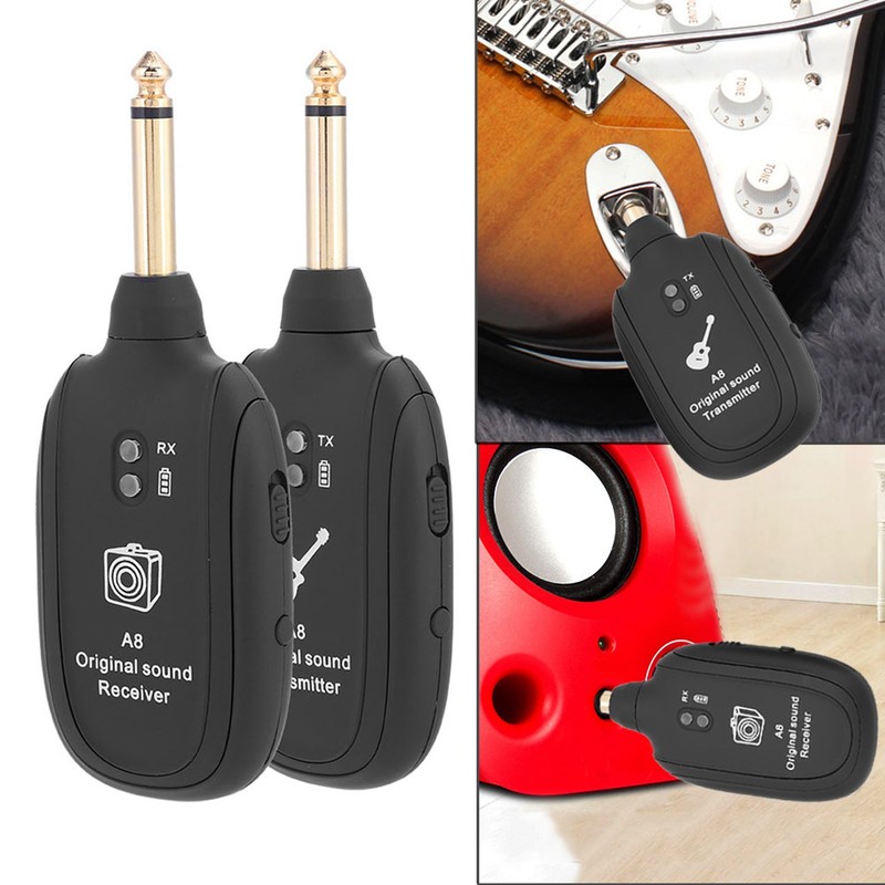 Wireless Audio Transmission Set with Receiver Transmitter for Electric Guitar