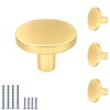 IAFVKAI Cabinet Knobs, 4 Pieces Brushed Brass Furniture Knobs, Zinc