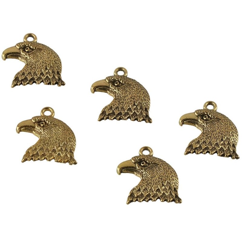 hobbyhub 100Pcs Eagle Head Shaped Charms,Alloy DIY Charms for Jewelry