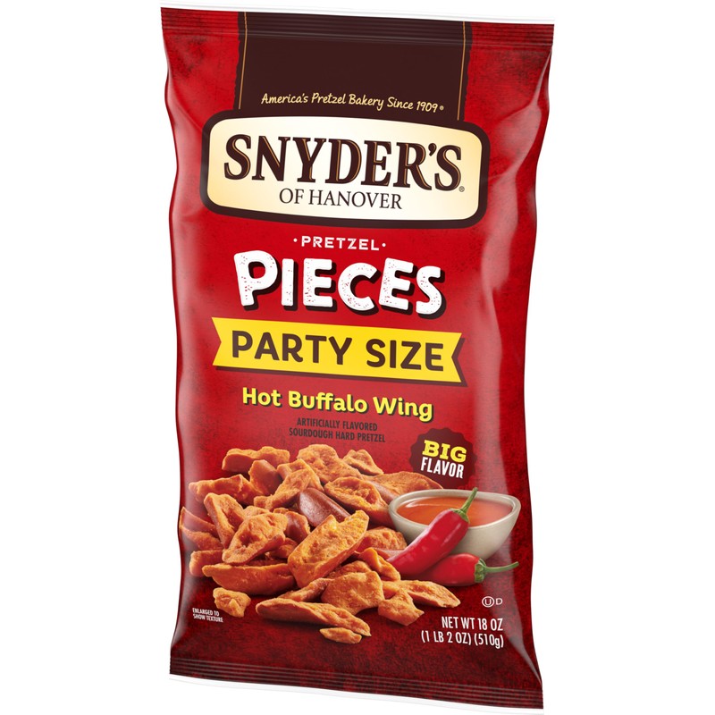 Snyder's of Hanover Hot Buffalo Wing Flavored Pretzel Pieces, 18