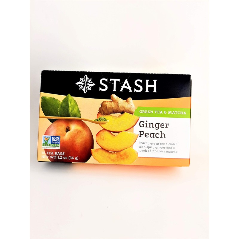 Stash Tea Green Ginger Peach Matcha (Pack of 2)