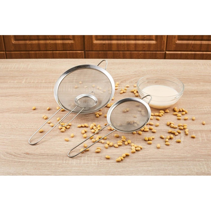 GWHOLE Powder Sifter, Strainer, Confectionery Colander, Stainless Steel, Mesh 0.04