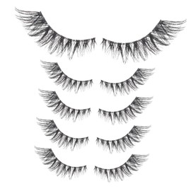 WOONEKY Eyelashes Bulk Pack 's 5 Pair False Lashes Lightweight Sturdy for Party Everyday