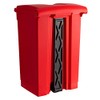 PRO&Family 48 Qt. / 12 Gallon Red Rectangular Step-On Trash
