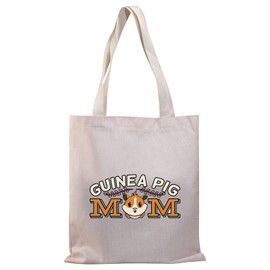PLITI Guinea Pig Tote Bag Funny Medium Guinea Pig Mom Tgu Waterproof and Easy Clean Unisex Adult Women who value style and versatility, Guinea Pig Mom Tgu, M