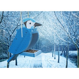The Woodpecker Family Amish Handcrafted Bird Feeder (Blue Jay)