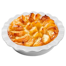 Toutoulee 9 Inch Ceramic Pie Pans for Baking, White Deep dish pie plates with Ruffled Edge for Apple Pie, Durable Pie Dish, Non-Stick, Oven & Dishwasher Safe