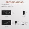 DDPow 4"x10" Vent Register Booster Fan, Strong Steel Panel, Ultra-Quiet,