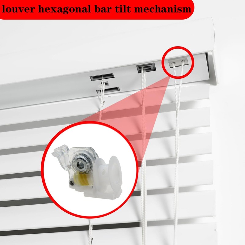 safycaby 1 PCS Tilt Mechanism for Hexagonal Rod Horizontal Blinds
