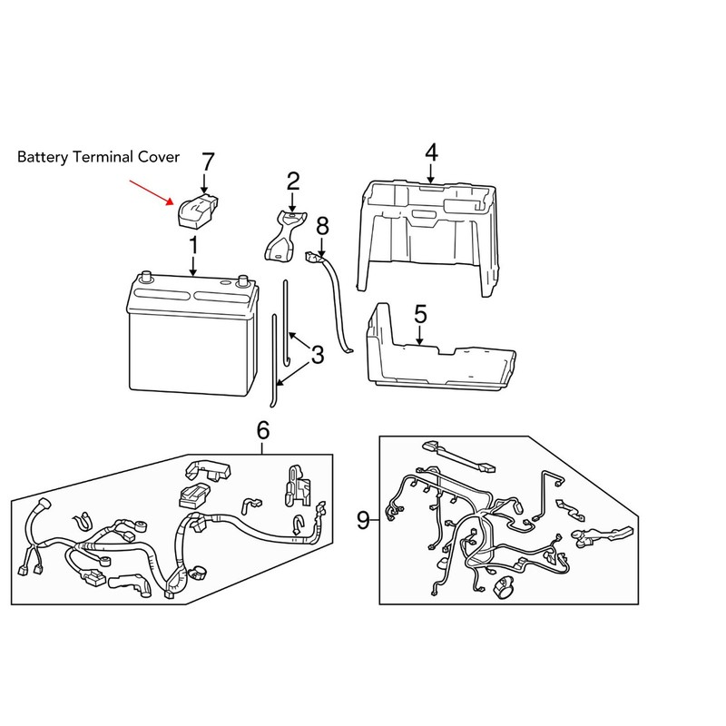 Battery Terminal Cover 32418 RNA 300 Battery Cable Terminal Cap