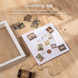 Califortree 5x5 Small Shadow Box Frame with Soft Linen Back - Metal Push Pins Included, Memory Shadow Box Display Case for Bouquet Awards Medals Wedding Photos and More, White