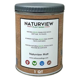 A12W101 - NATURVIEW MATT - Water Based BIO-Polyurethane Clear Varnish for Wood. Interior - 1 QT …