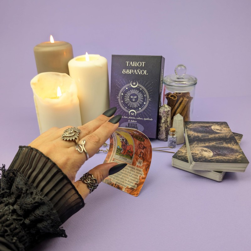 Witchy Cauldron Spanish Learning Tarot Card for Beginners with Meanings