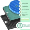 HSIAMEN Filter Compatible with Sharp KC-850U & KC-C100U Air Purifier,