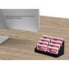 Deflecto Business Card Holders Four Tier 8 pocket Compartment Black