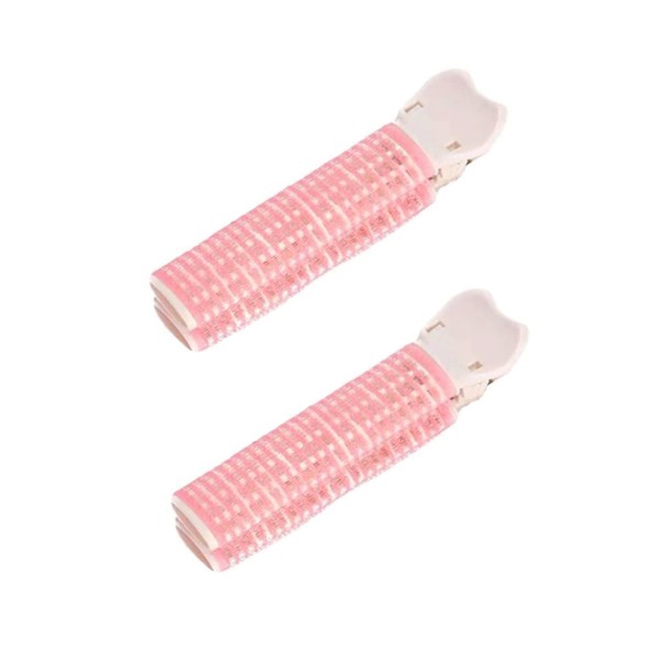 Wumio Bangs Curler, Pink, Set of 2, Bangs, Clip, Hair
