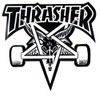 Thrasher Magazine Skate Goat Pentagram Skateboard Sticker 9 x 10cm