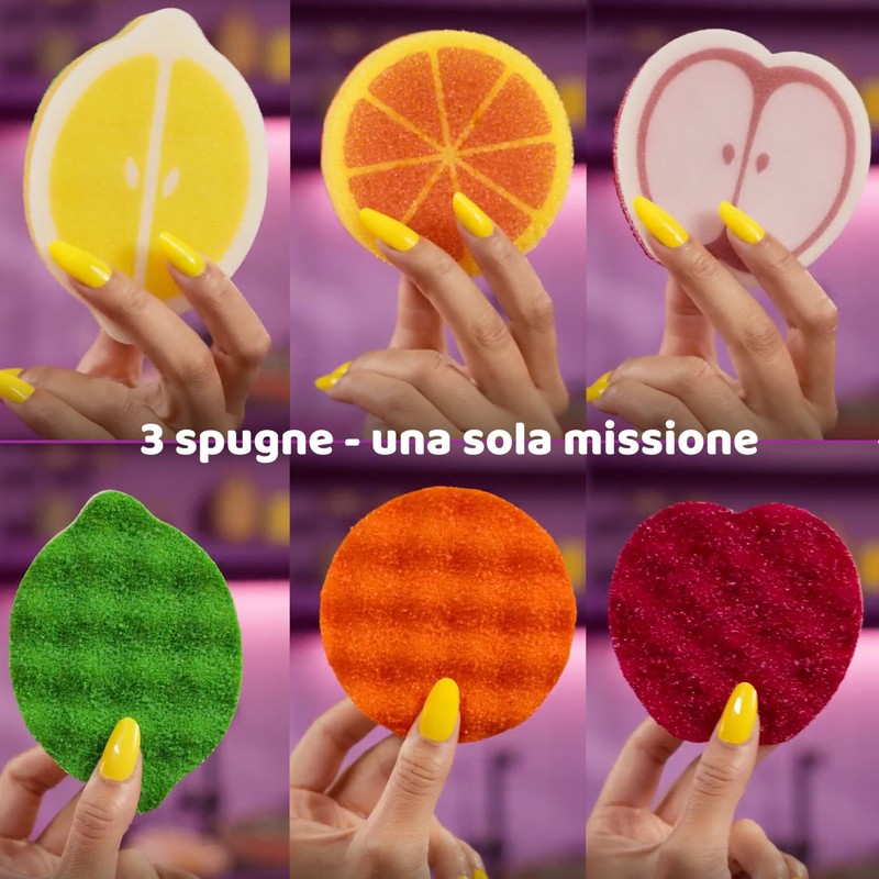 Vileda, Punch, Set da 4 Spugne Cucina | Quattro Spugne.
