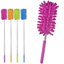 1 x EXTENDING TELESCOPIC MICROFIBRE CLEANING MULTIFUNCTIONAL DUSTER, FEATHER BRUSH, 1 RANDOM COLOUR SENT