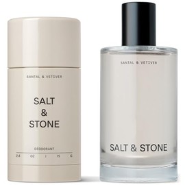 Salt & Stone Signature Scent Duo Set | 48 Hour Aluminum-Free Deodorant & Hydrating Body Mist | Skincare-Infused Deodorant & Body Spray | Santal & Vetiver