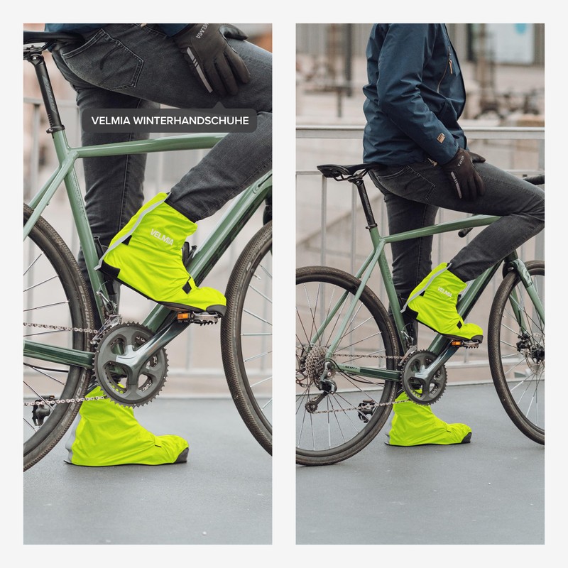 VELMIA Rain Cover Shoes Bicycle with Reflective Material & Reinforced