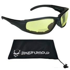Bikershades Bifocal Safety Motorcycle Glasses Night Yellow Z87 +1.50