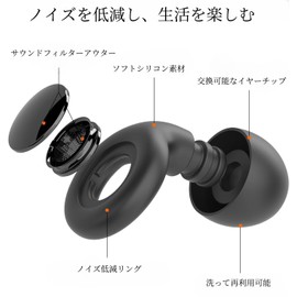 [2025 Version] Earplugs for Sleep, Complete Sound Insulation, Noise Reduction, 35 dB, Comfortable Sleep, Noise Reducing, Noise Canceling, Earplugs for Airplanes, Studying, Snoring, Travel, Live, Work