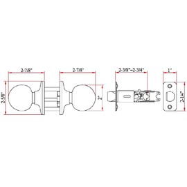 Design House 782912 Ball Passage Hall and Closet Door Knob, Polished Brass