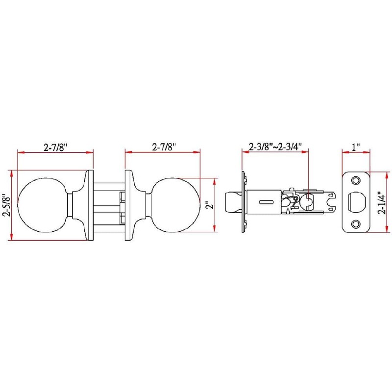 Design House 782912 Ball Passage Hall and Closet Door Knob,