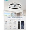 LEDIARY Ceiling Fans with Lights and Remote, 20'' Low Profile