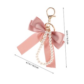 LIFKOME Cute Bow Keychain for Women Decorative Keychain for Car Keys and Bags Stylish Charm for Purses Elegant Bowknot Design Beads for Girls