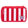 FC Bayern München FCB Double Pencil Case with Stripes Design