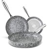 MICHELANGELO Frying Pans Set with 100% APEO & PFOA-Free Stone